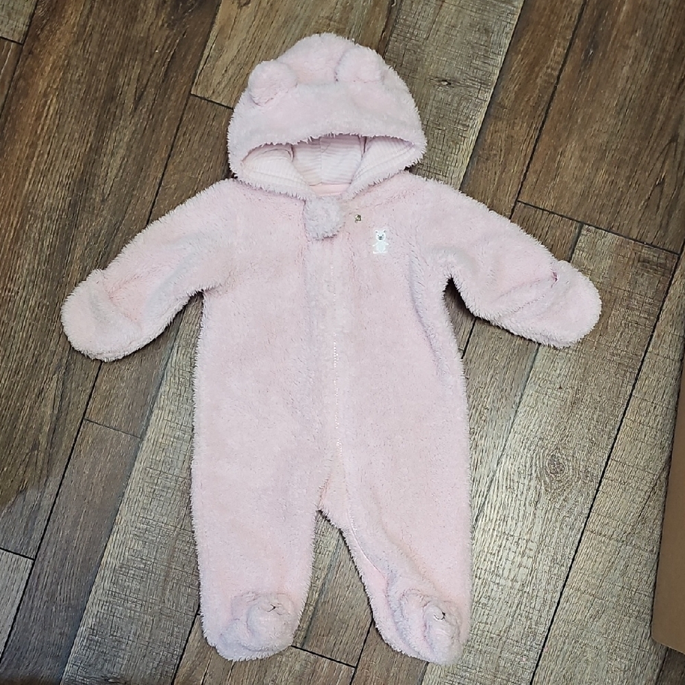 Cozy Pink Fleece Baby Onesie